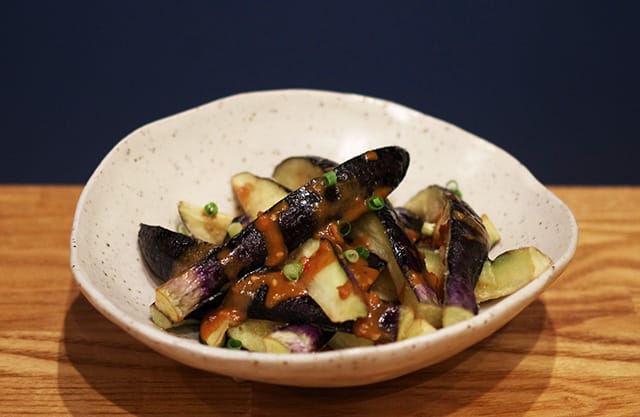 揚げなすピリ辛たれ掛け